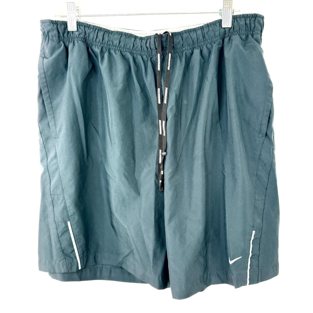 Nike Men's Dri-FIT Running Shorts Blue Reflective Lined Athletic SIZE XL
